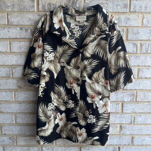 Royal Hawaiian Creation Tropical Floral Short Sleeve Button Up Shirt Size 3XL